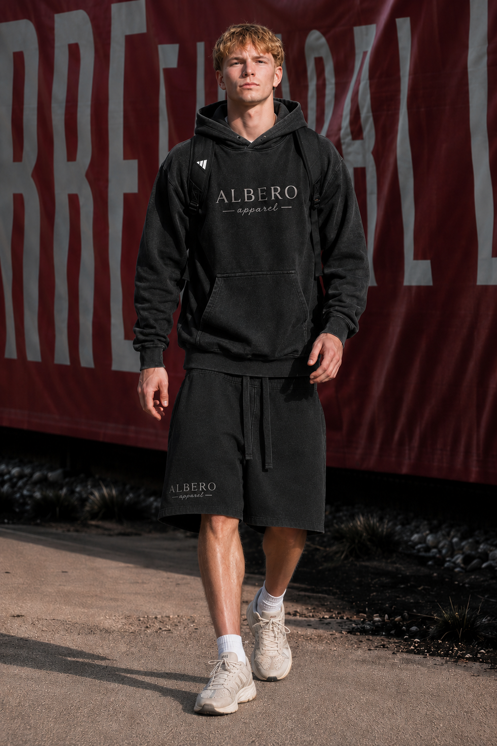 Albero OG Shorts worn by model — front view
